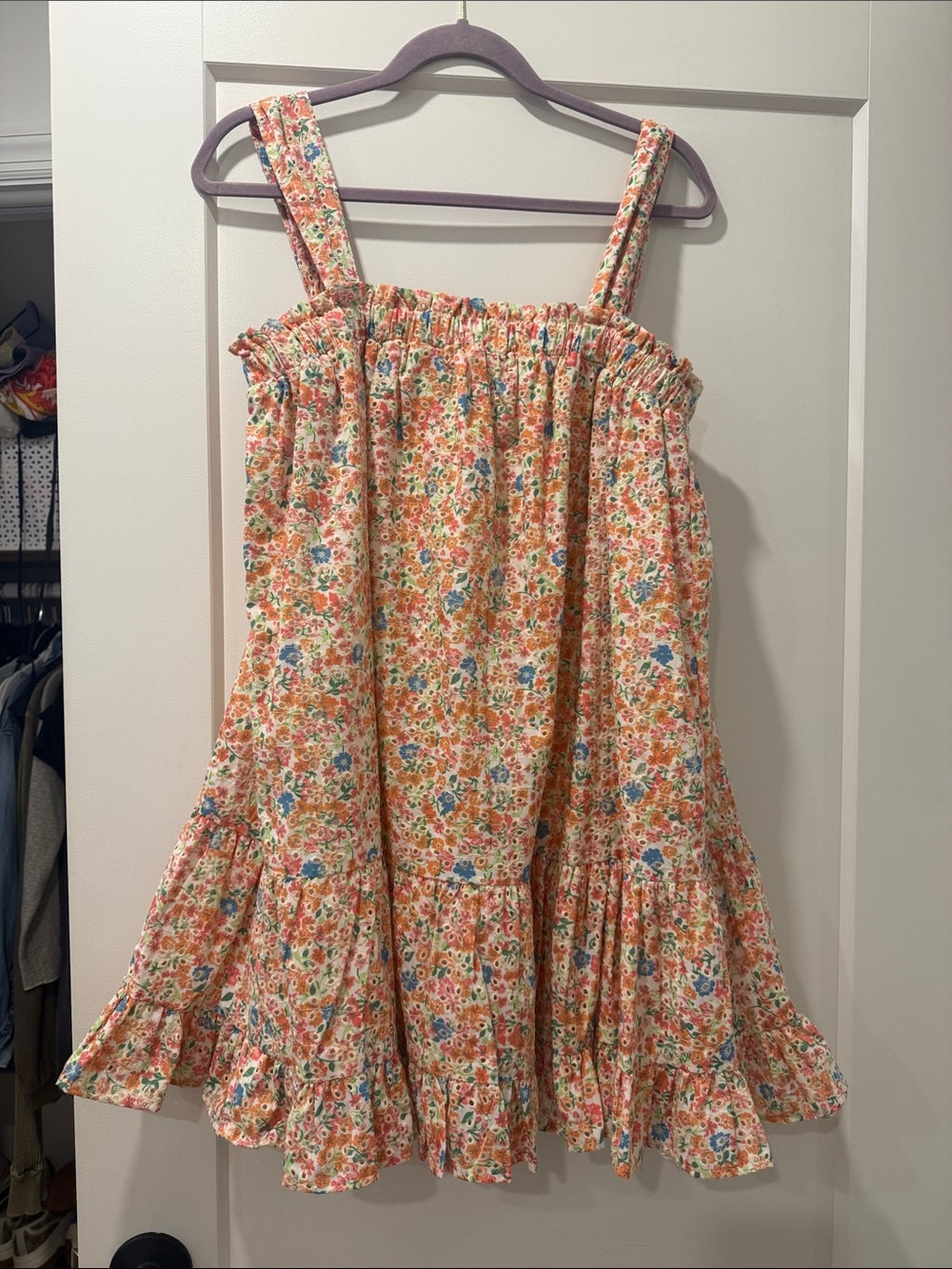 AQUA Floral Eyelet sundress